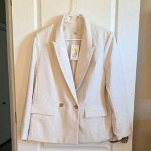 a new day Cream Double-Breasted Blazer